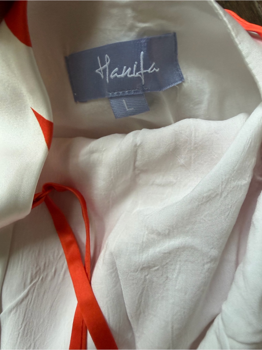 Hanifa Orange and White One-Shoulder Slip Gown - Picture 4 of 4